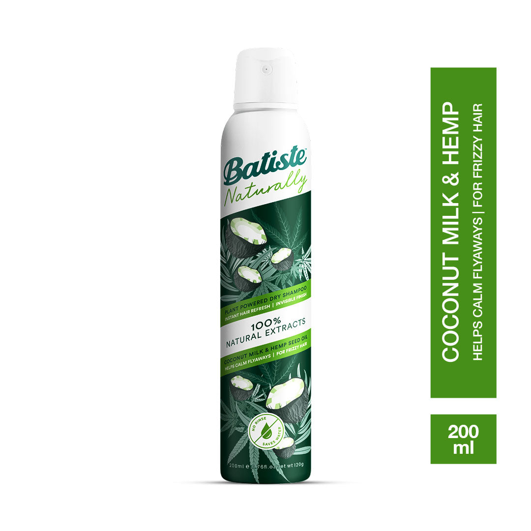 Batiste Naturally Dry Shampoo - Calm Flyaways Coconut Milk & Hemp
